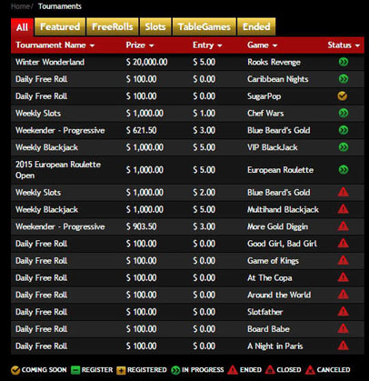 oceans 11 casino tournament schedule